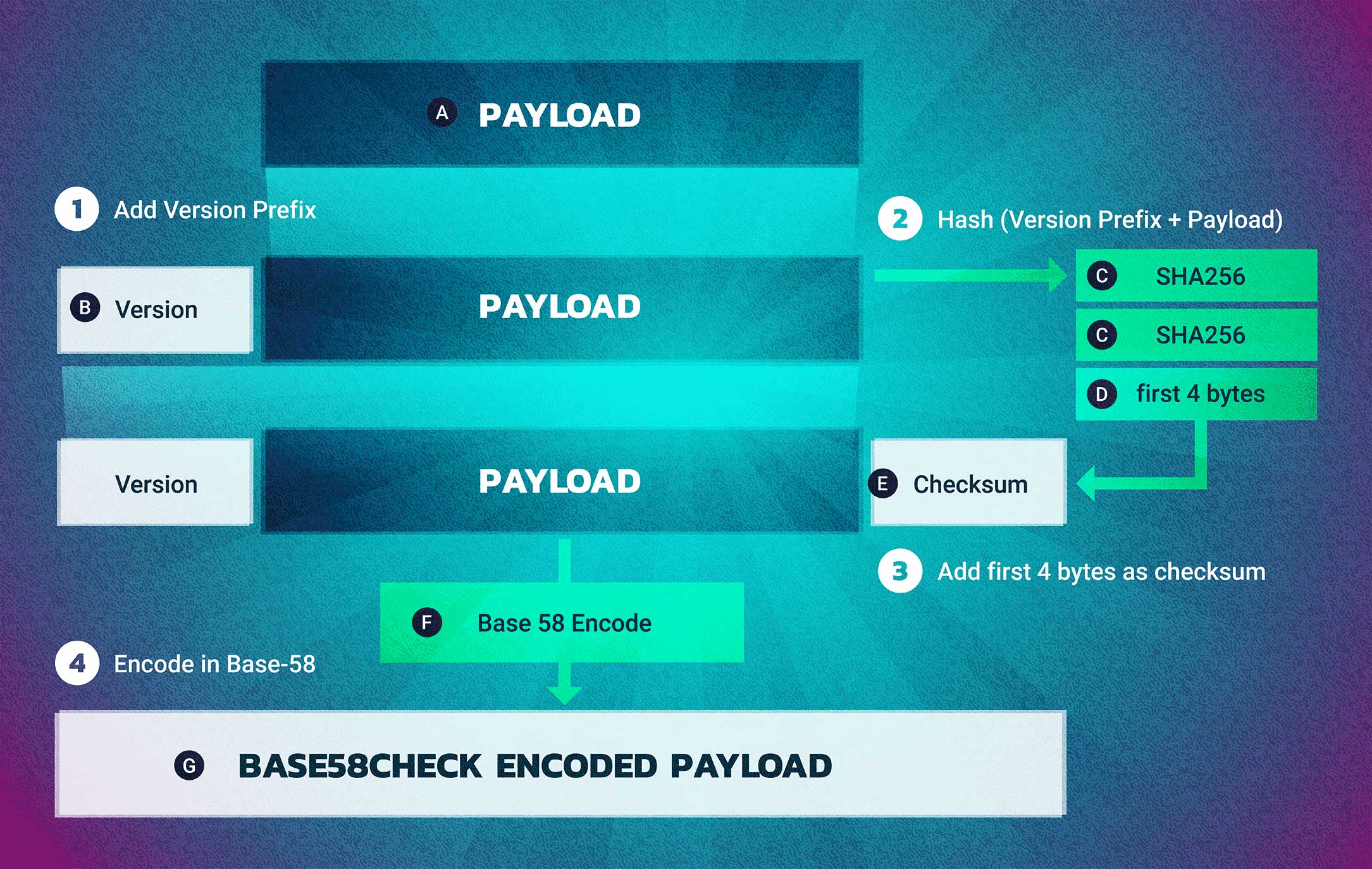 <b>BASE58CHECK ENCODING</b>