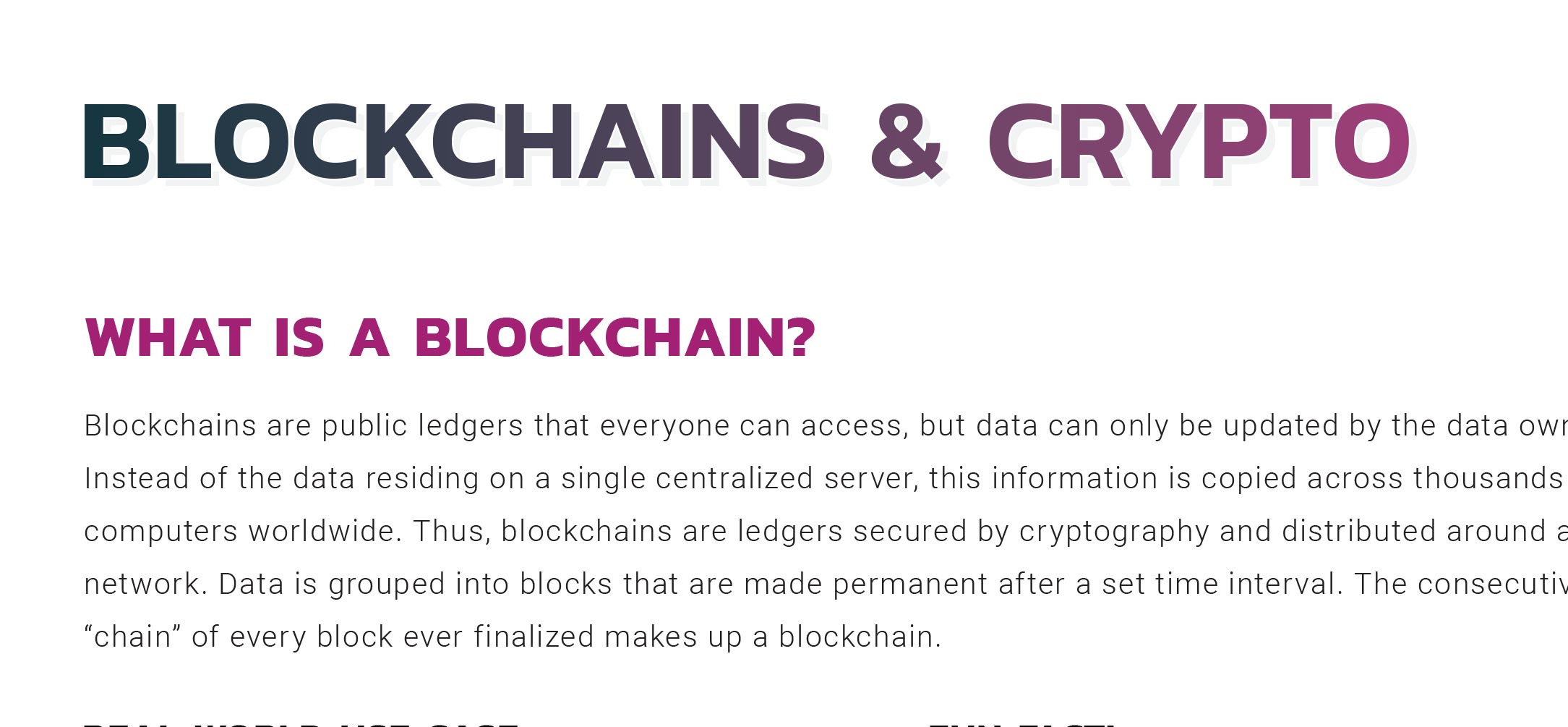 What are blockchains and cryptocurrency?