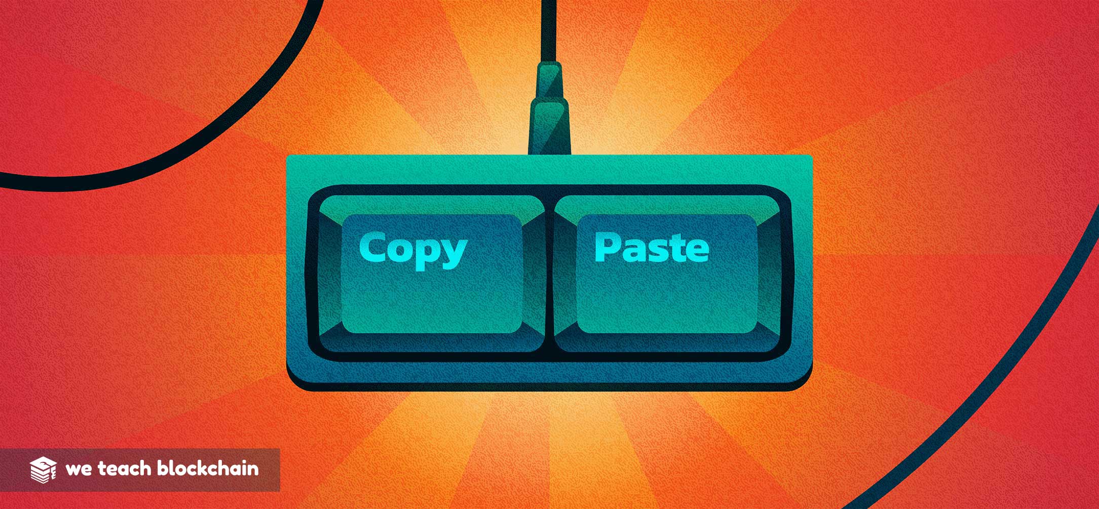 Image of keyboard keys labelled 'Copy' and 'Paste'
